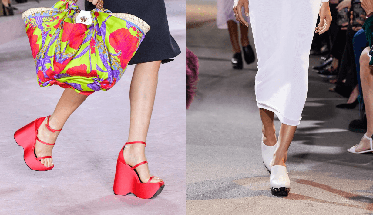 รองเท้าแพลตฟอร์มจาก Versace และ Alaïa