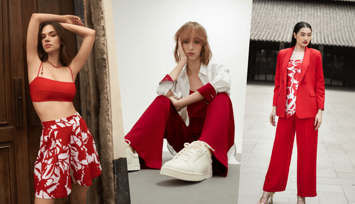 ไอเท็มสีแดงเพื่อลุค all red ที่ได้แรงบันดาลใจจากลุคของ MILLI บนเวที Coachella