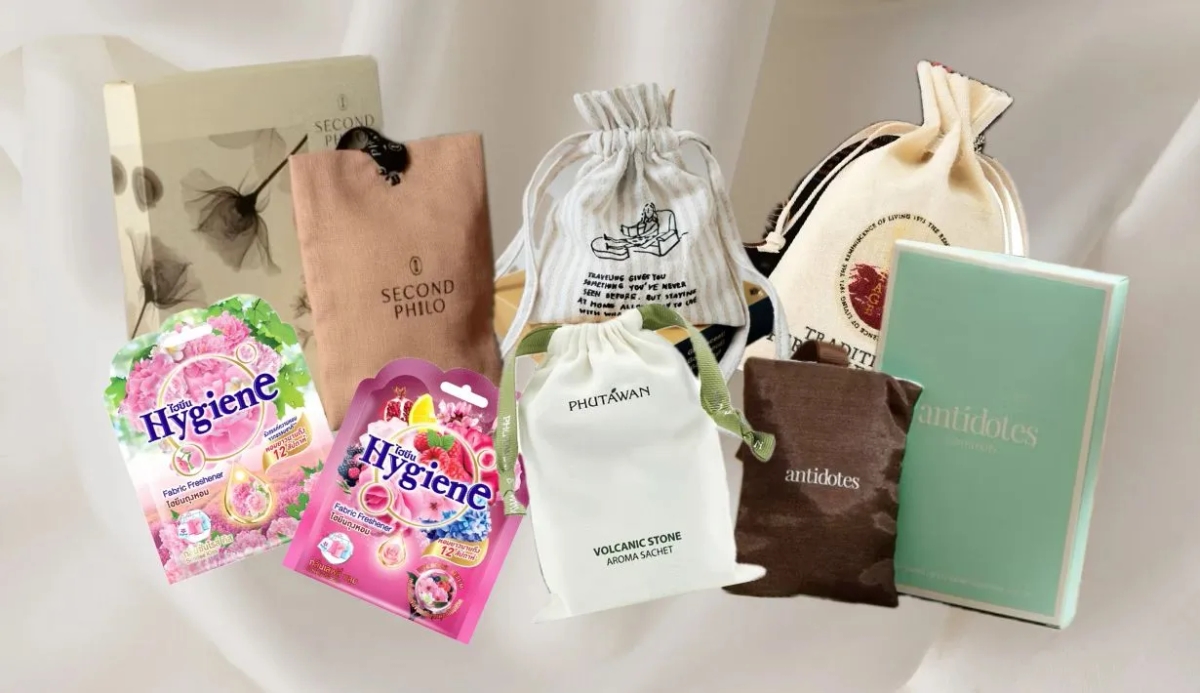 ถุงหอมปรับอากาศ perfume sachet เสื้อผ้าอับ น้ำหอม