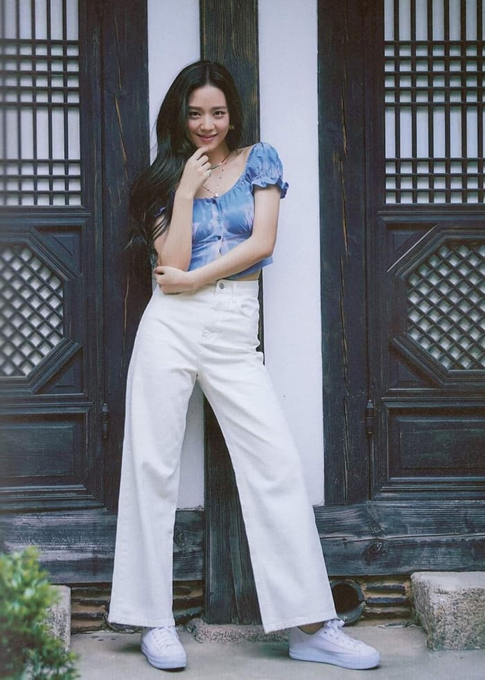 กางเกงยีนส์ทรงกระบอก