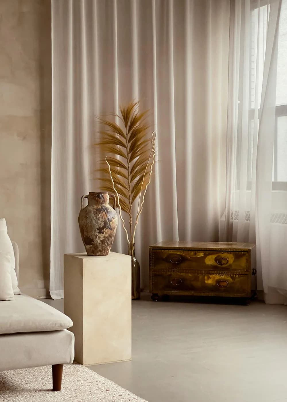 ผ้าม่านสีครีม