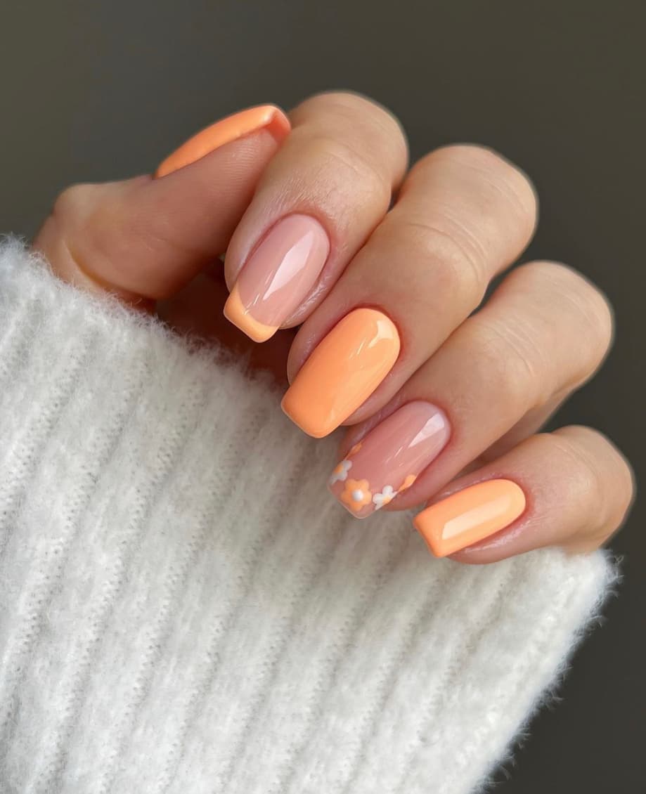 เล็บสีส้ม