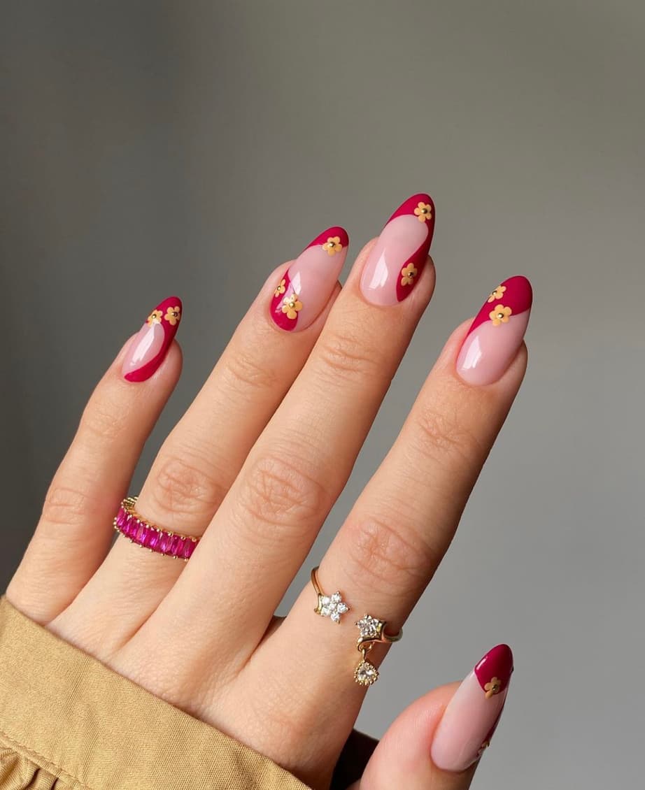 เล็บลายดอกไม้