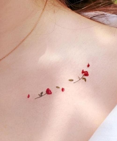 ลายสักดอกไม้ ดอกกุหลาบ