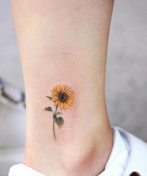 ลายสักดอกไม้ ดอกทานตะวัน