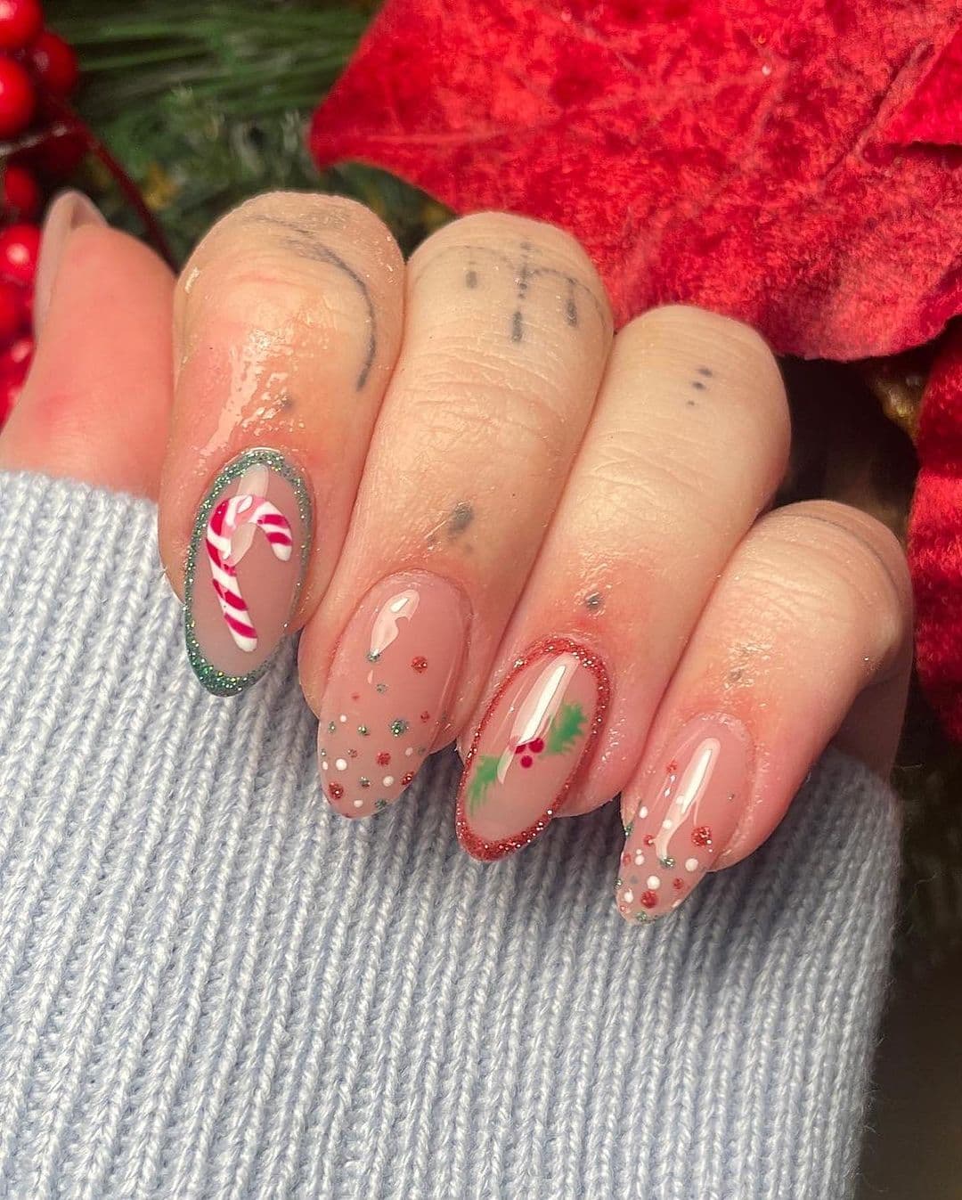 ลายเล็บคริสต์มาส