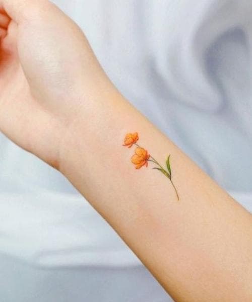 ลายสักดอกไม้ ดอกแดฟโฟดิล