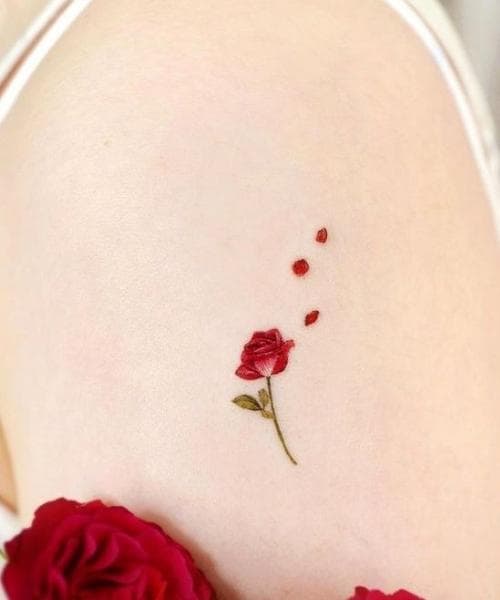 ลายสักดอกไม้ ดอกกุหลาบ