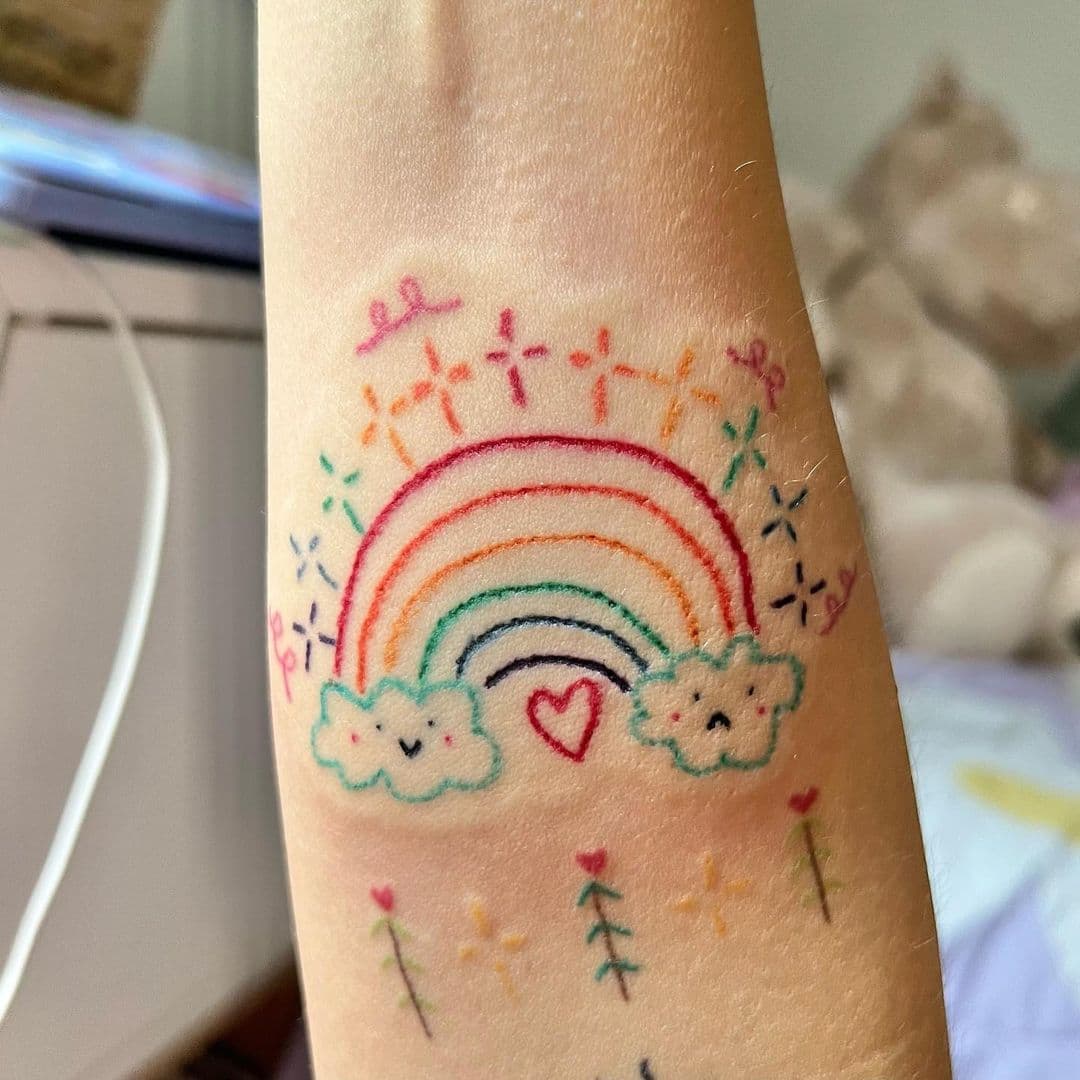 รอยสักสีรุ้ง