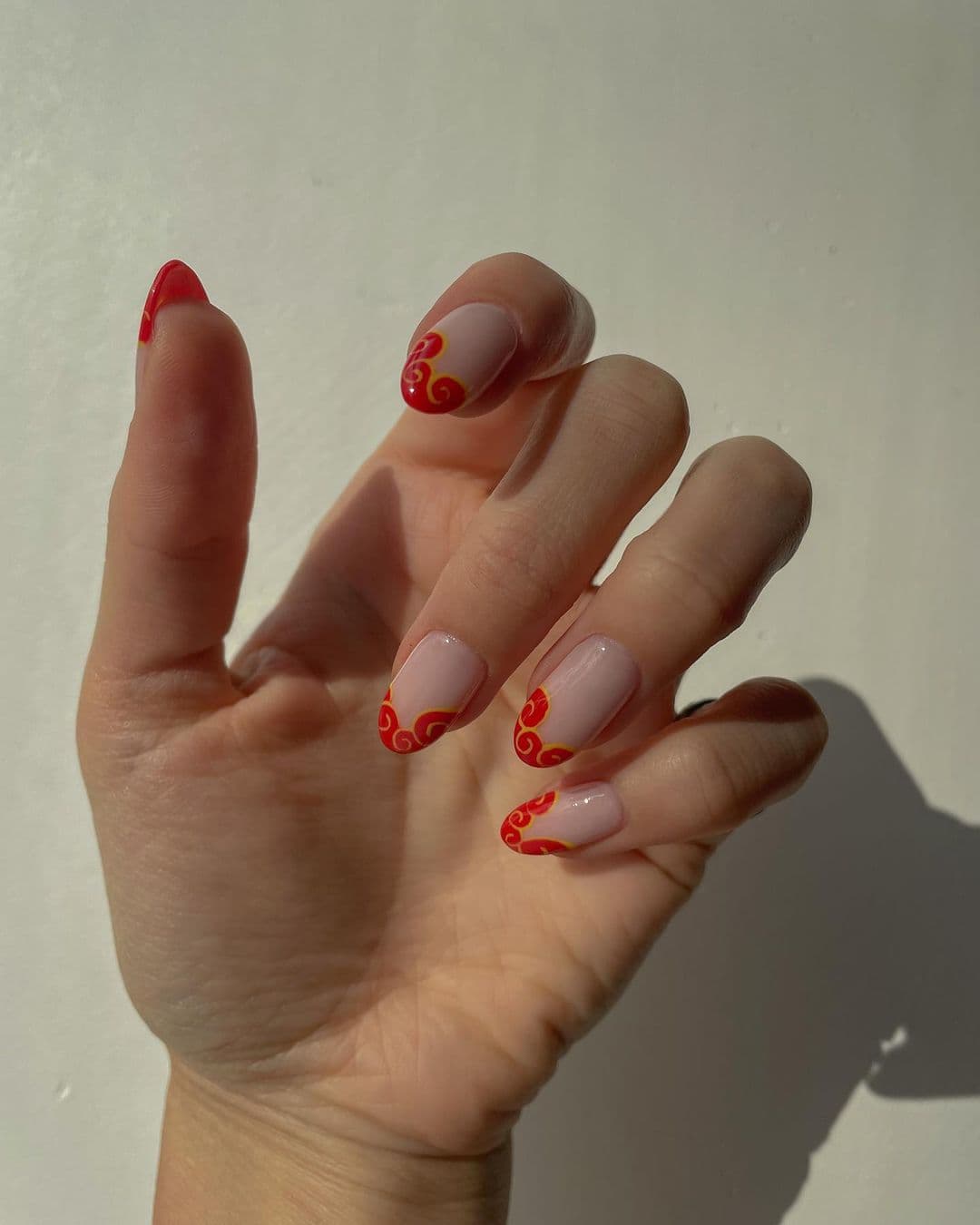 เล็บเจลสีแดง